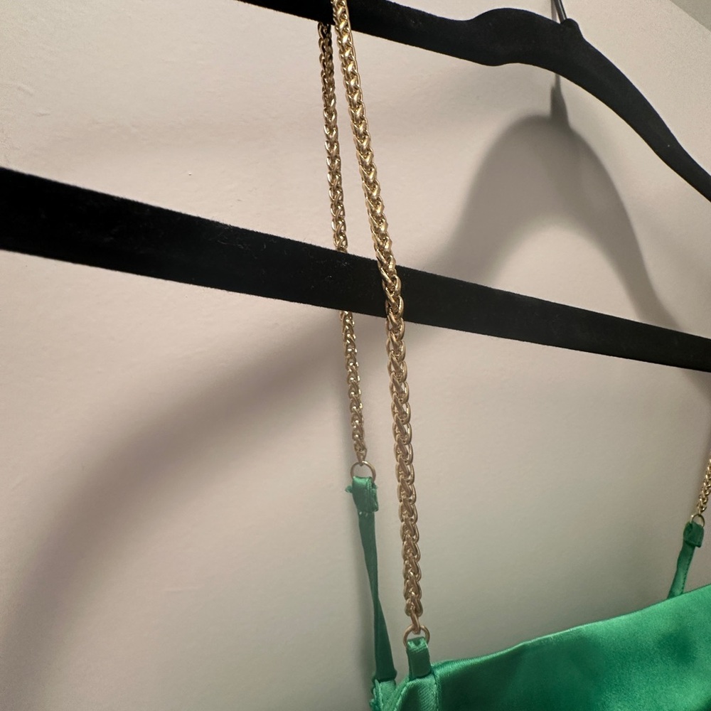 House of Harlow 1960 Green Satin Crop Top & Wide-Leg Pant Set | NWT XS - Picture 11 of 17